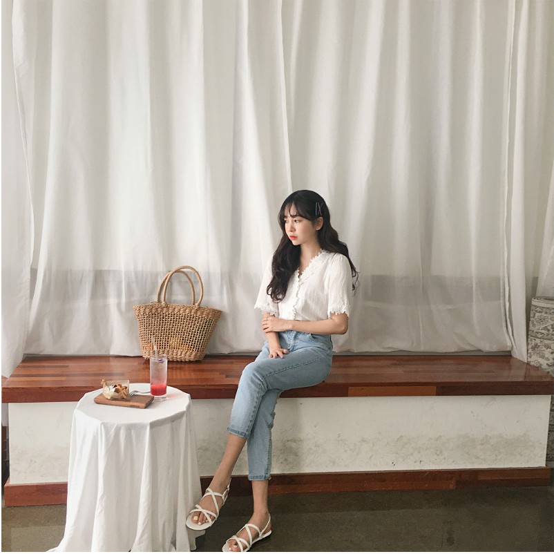 Labonia-Túi cói đan thưa kiểu dáng hợp thời trang