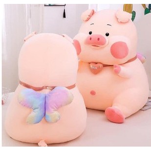 Gấu Bông Heo Béo ú Má Phúng Phính Size 70cm, chất Miniso mềm mại cao cấp