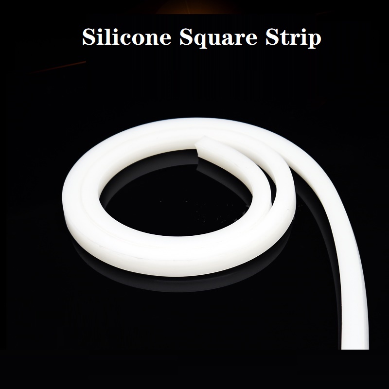 Width 4/5/6/8mm Silicone Square Strip Solid Sealing Strip Silicone Strip High Temperature Resistant Non-Slip Waterproof Cuộn Dây Silicone Chịu Nhiệt Cao Chống Trượt / Thấm Nước Tiện Dụng