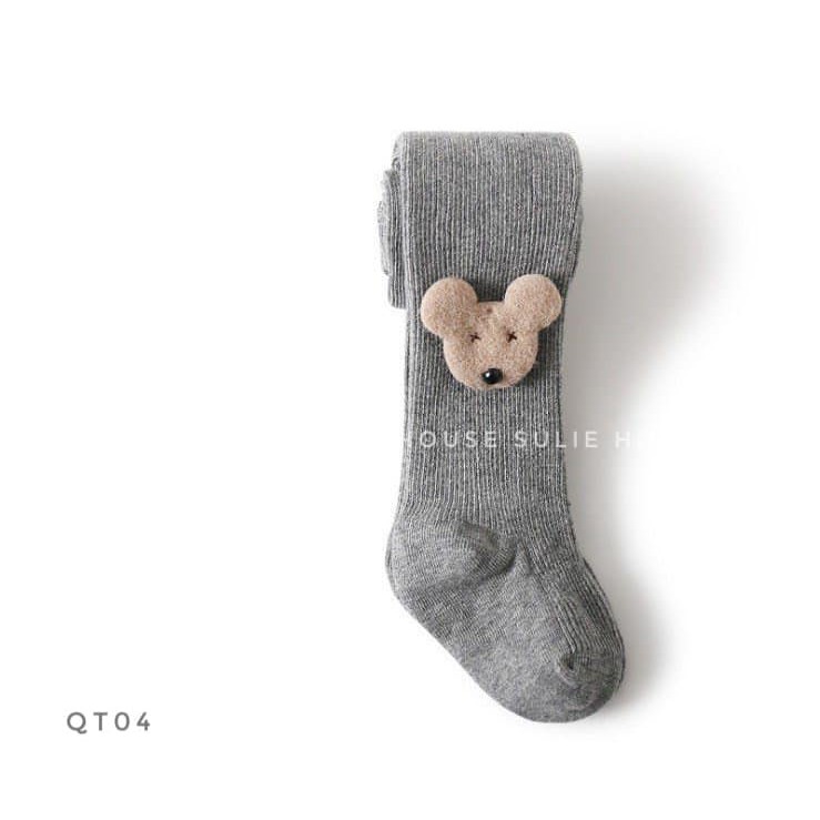 Quần tất len tăm gấu kute cho bé - QT04