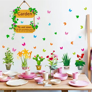 Decal dán tường khu vườn xanh