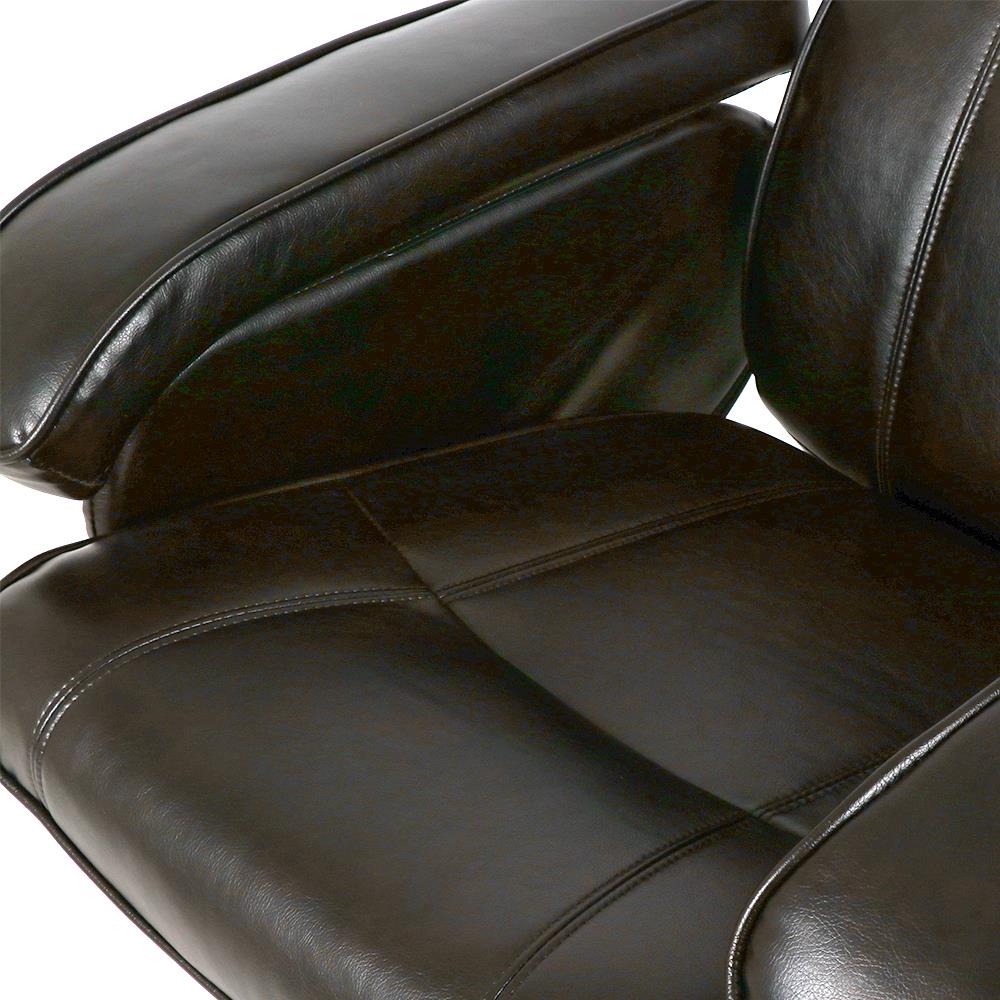 HomeBase FURDINI Ghế ngồi thư giãn bằng PU thiết kế công thái học xoay được 360 độ W72xH100xD94cm màu nâu