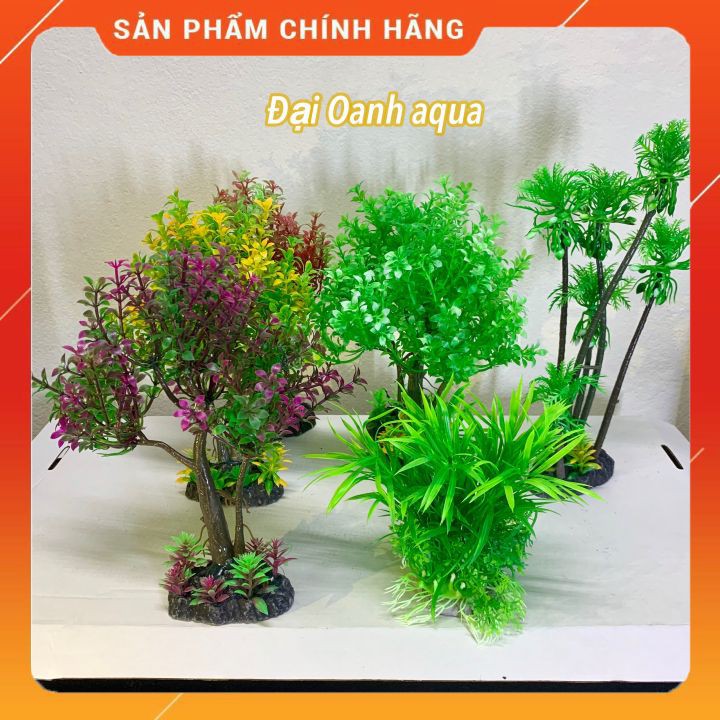 Cây Nhựa Thủy Sinh Trang trí Hồ Cá - Bể Cá Cảnh-Cây Cảnh Thủy Sinh Giả Trang Trí Bể Cá Sống Động