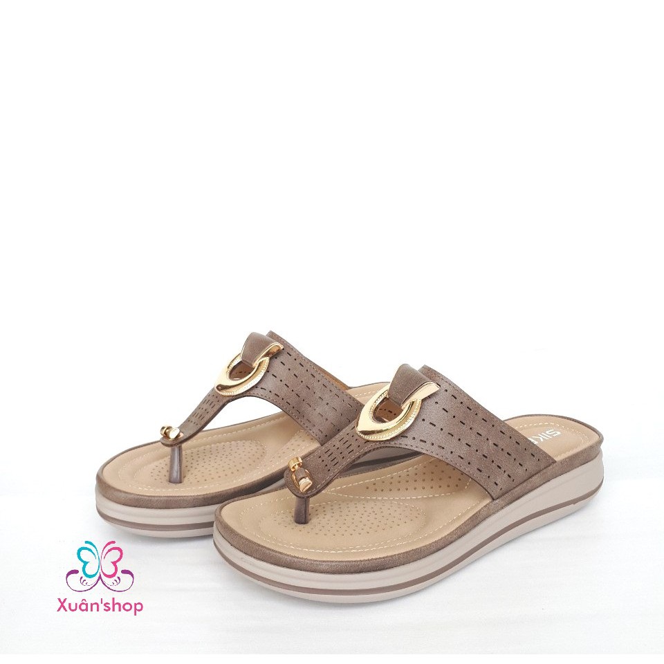 Dép xỏ ngón thời trang hãng Siketu, đế cao 4cm (có sẵn)