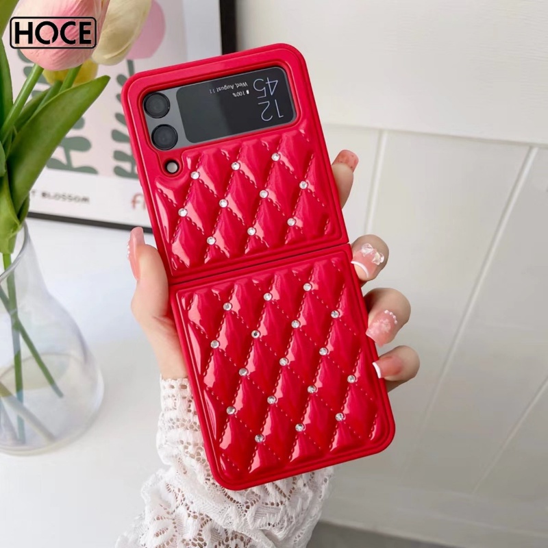 Ốp Điện Thoại PC Cứng Họa Tiết Kim Cương Lấp Lánh Chống Rơi Cho Samsung Galaxy Z Flip3 Z Flip 3 Z Flip 4 5G