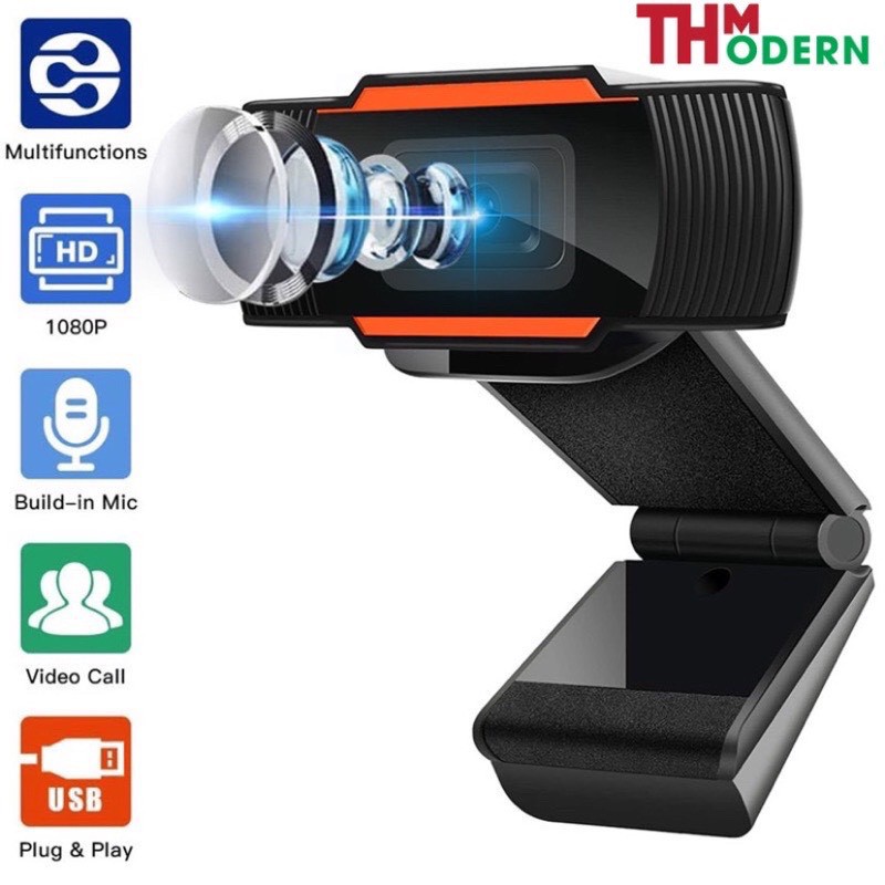 Webcam Máy Tính Có Mic Full HD 1080p Full Box Siêu Nét Dùng Cho Laptop PC Máy Tính Học Tập Và Làm Việc-THMODERN