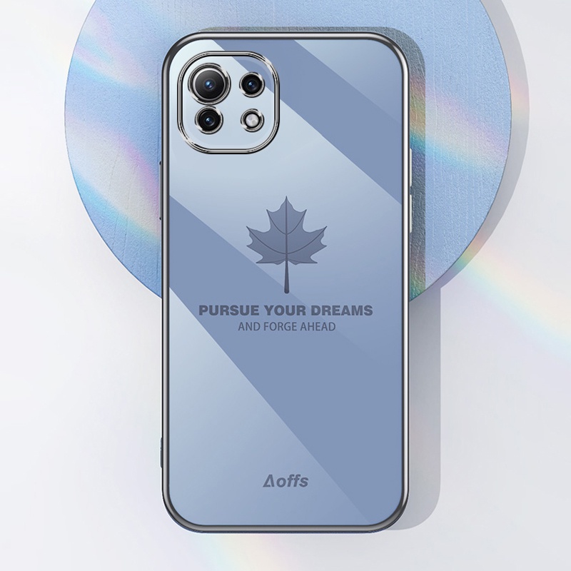 Ốp Điện Thoại Mềm Họa Tiết Lá Phong 6D Cho Xiaomi Mi 11 Lite 5G NE 12T 11T 10T Pro