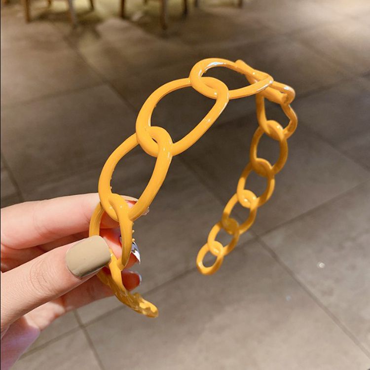 Băng Đô Cài Tóc Bản Rộng Màu Sắc Đơn Giản