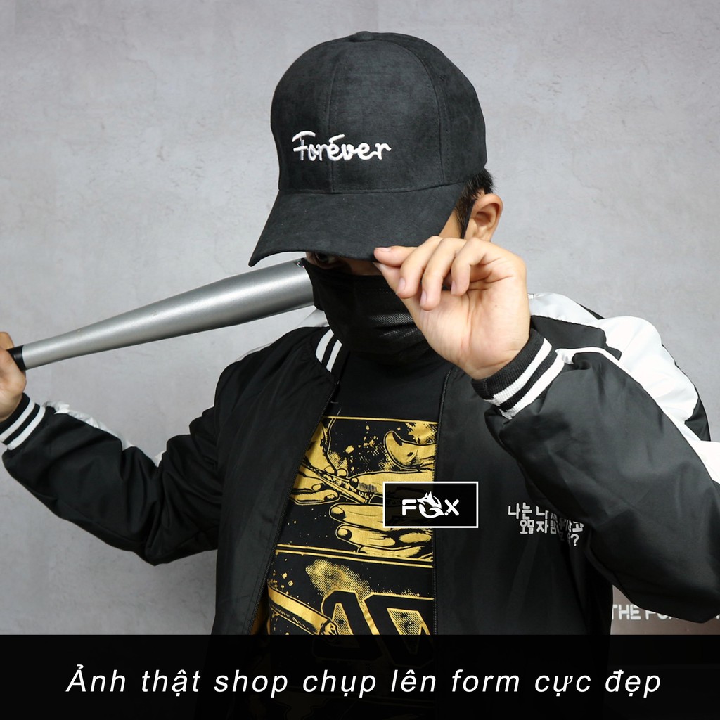 Nón kết lưỡi trai Unisex THE FOX mũ lưỡi trai vải nhung thêu Forever