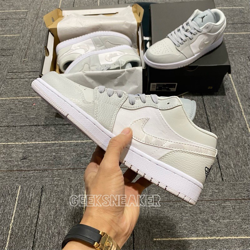 [GeekSneaker] Giày Jordan 1 Low White Camo | BigBuy360 - bigbuy360.vn