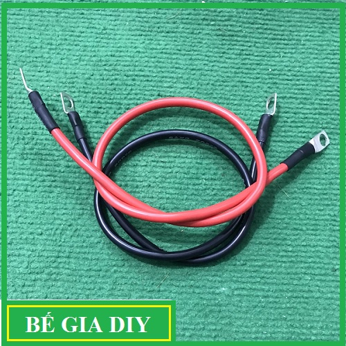 Dây cáp nối đầu cos ắc quy AWG 6 8 10 Dùng cho Ôtô, Xe máy, Năng lượng mặt trời.
