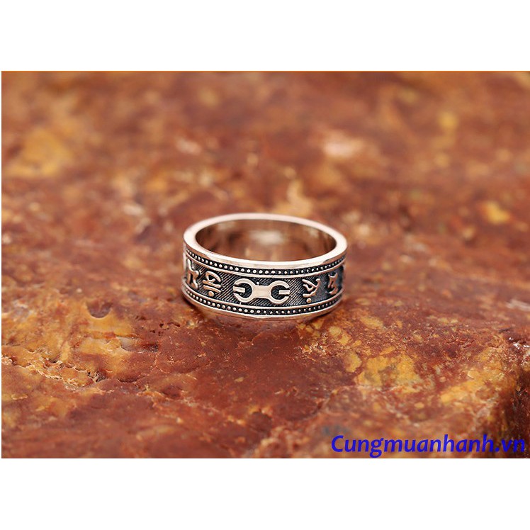 NHẪN KHẮC CHÙY KIM CANG - OM MANI PADME HUM - NH112