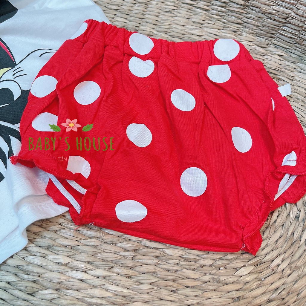 Bộ cộc tay quần đùi chip hình Mickey Minnie siêu đáng yêu (8-15kg)