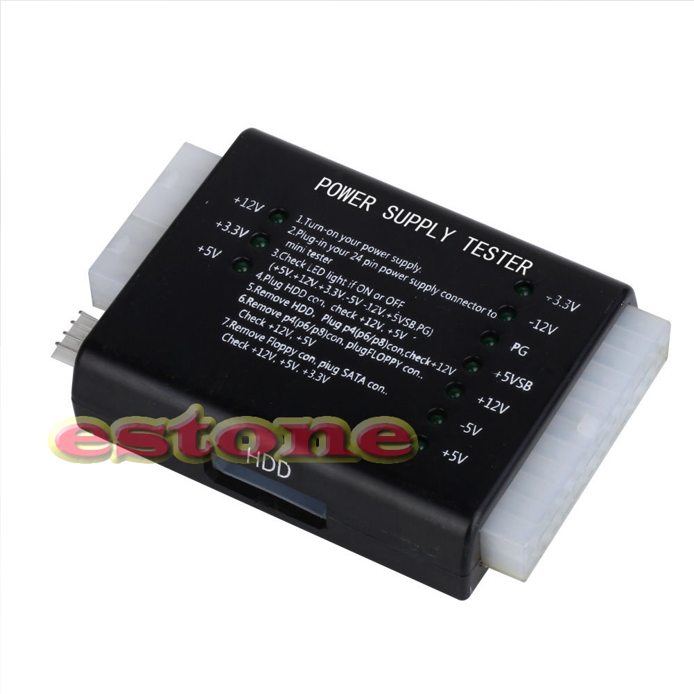 Thiết bị kiểm tra nguồn máy tính PC 20 24 Pin PSU ATX SATA HD