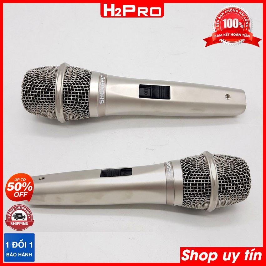 Micro có dây cao cấp SHENGFU SF-3700 H2Pro Chính hãng, hát nhẹ, giảm hú, tiếng sáng, micro karaoke cao cấp dây dài 5m