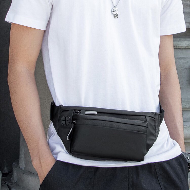 Túi đeo chéo nam nữ chất liệu vải Da Mềm chống thấm nước phong cách Hàn Quốc - Túi bao tử Unisex