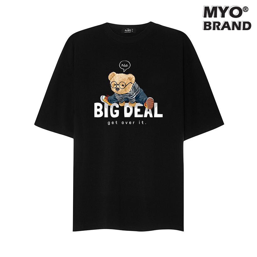 Áo Thun Nam MYO Vải Cotton In Hình Gấu Kính Cận 2712