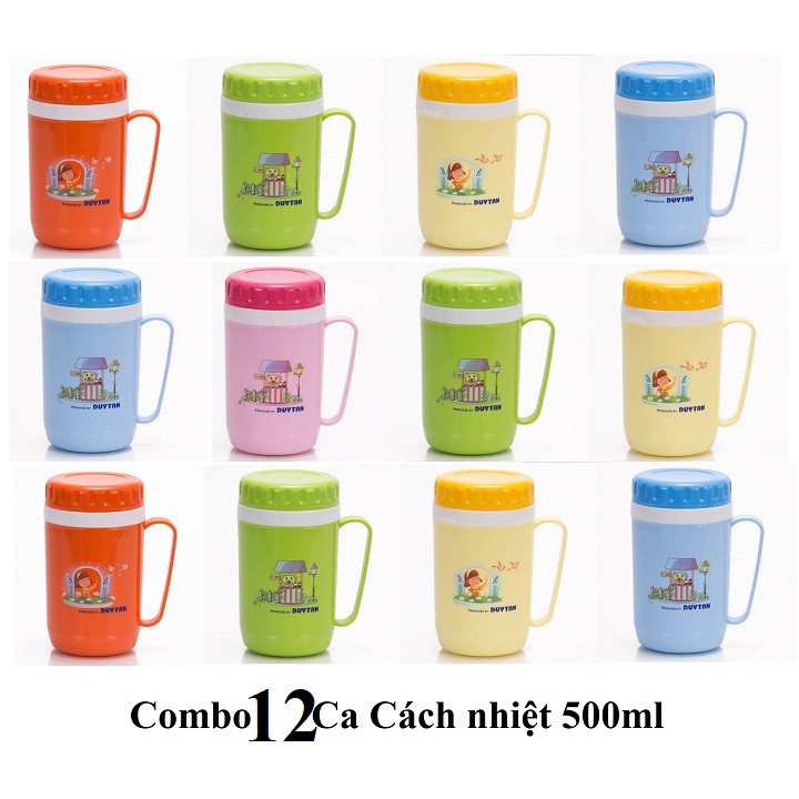 Combo 12 Ca Cách nhiệt 500ml Duy Tân (12 x 9 x 16 cm) No.202