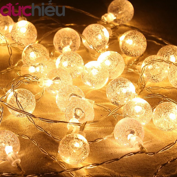 Dây đèn chớp tắt bi bọt đủ màu 7m , dây đèn trang trí chống nước, đèn trang trí noel