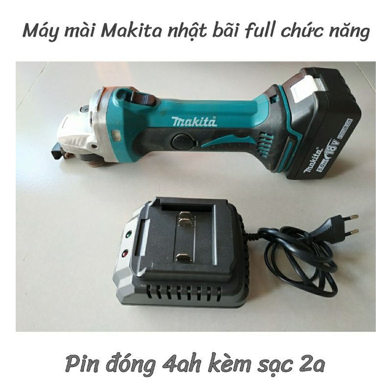 BỘ MÁY MÀI PIN NHẬT BÃI MAKITA FULL PIN SẠC 4AH