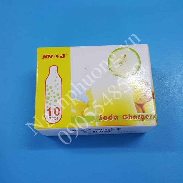 Gas CO2 Mosa dùng cho bình xịt soda, gas Soda – Hộp 10 viên