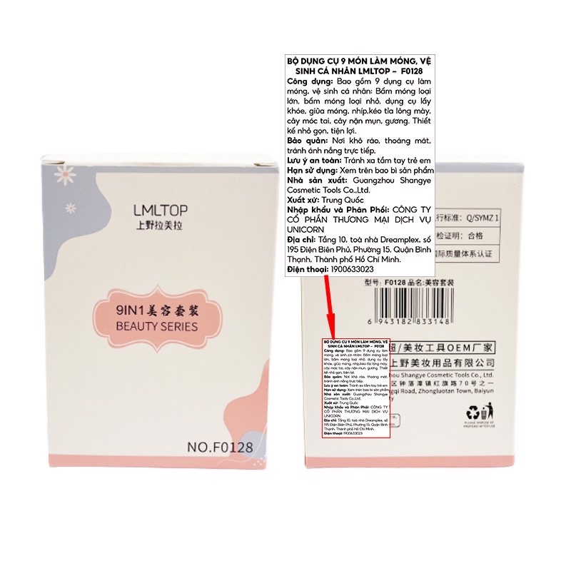 [HÀNG NHẬP KHẨU] Bộ Kiềm Cắt Móng Tay LMLTOP Beauty Series Manicure Tool (Màu Ngẫu Nhiên)