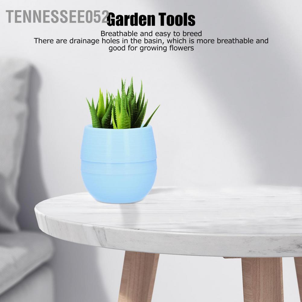 Tennessee052 Mini Round Plastic Plant Flower Pot Garden Home Office Decoration for Planting