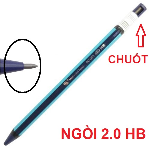 Bút chì bấm ngòi 0.2mm Thiên Long PC003 bút chì bấm ngòi to dùng trong thi cử ANKICO