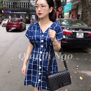 Váy zara kẻ ô