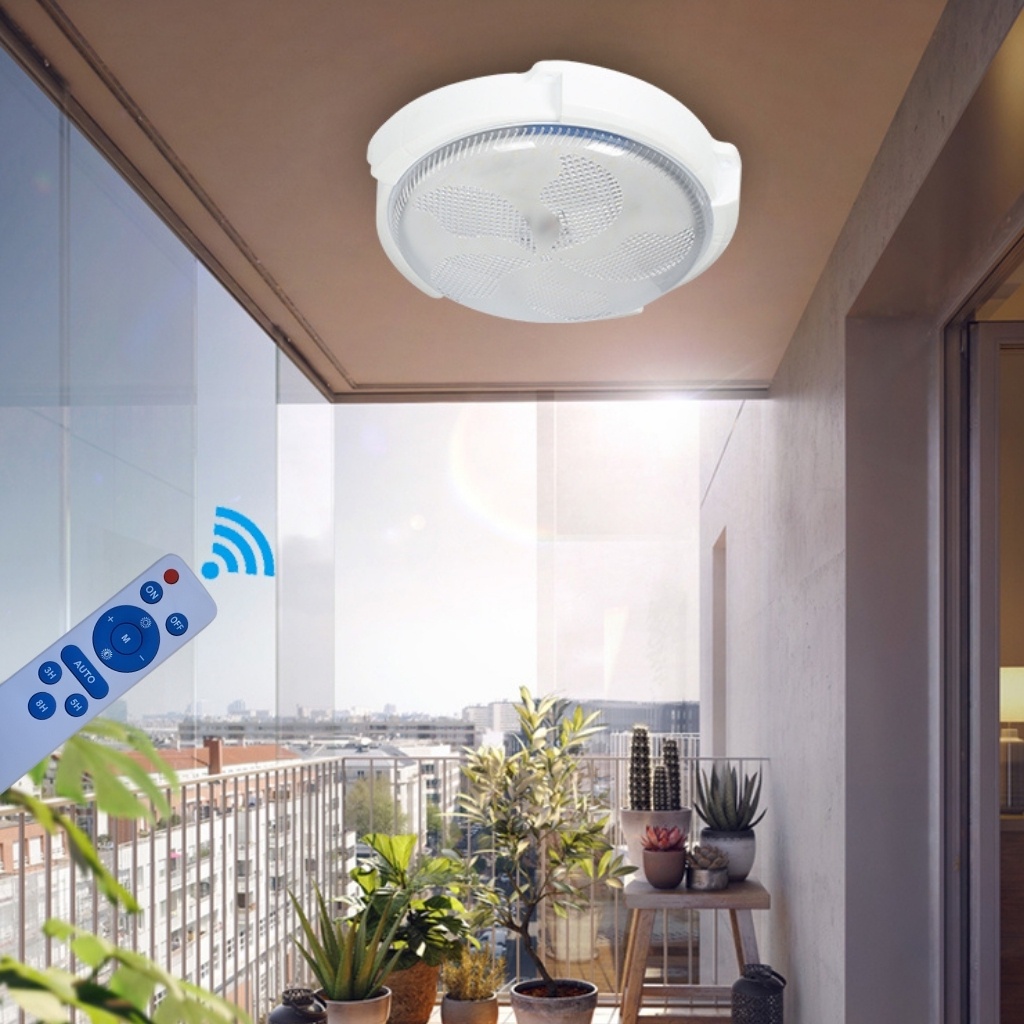 Đèn Năng Lượng Mặt Trời Ốp Trần Lốc Công suất 300w Chính Hãng Tiết Kiệm Điện tuổi thọ 10 năm Có Điều Khiển Từ Xa