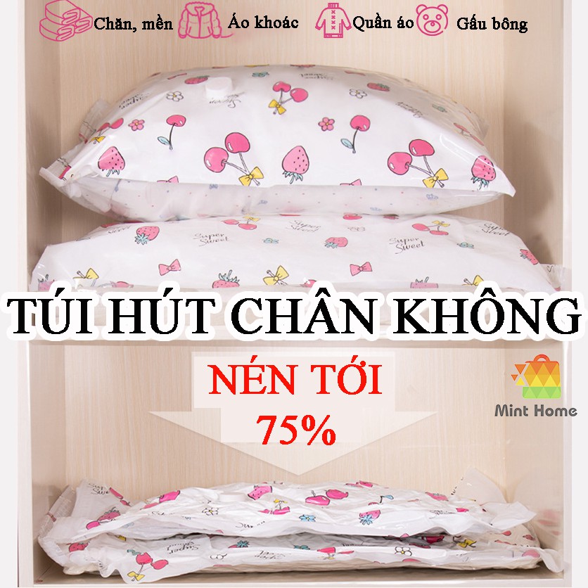 Túi hút chân không đựng quần áo, đồ, chăn, màn, mền, ga, gối, giày tiết kiệm diện tích, bảo quản sạch sẽ chống ẩm mốc