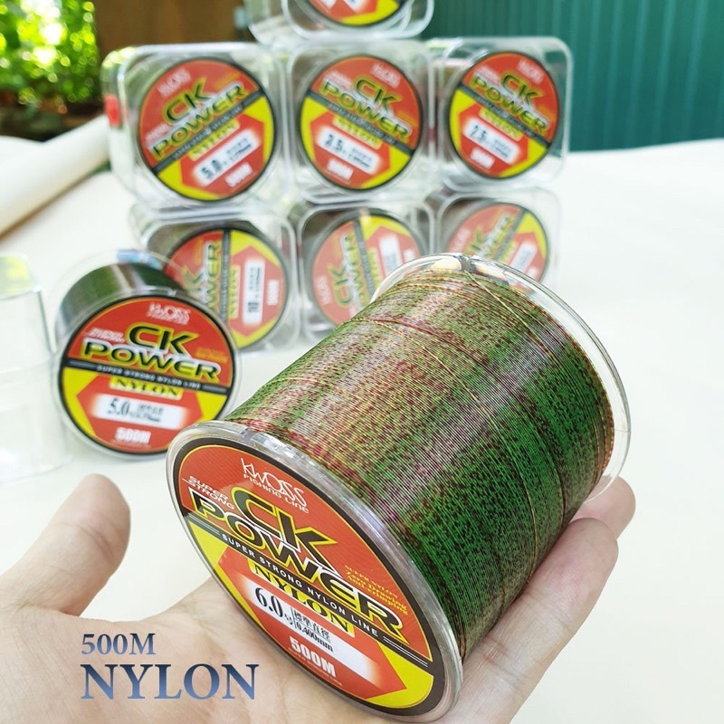 Cước câu cá tàng hình dây câu cá 100% Nylon CK power tải cá tốt dùng làm dây trục câu cá CK-500