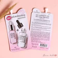 01 Gói Serum Dưỡng Da Trắng Hồng ROYAL BEAUTY Gluta Collagen White 8ml Thái Lan