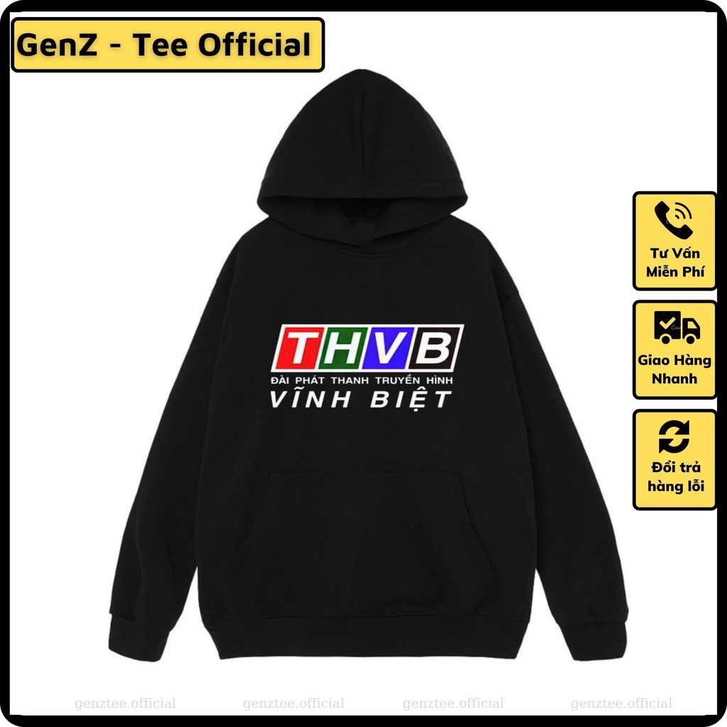 Áo Hoodie Nỉ THVB- Truyền Hình Vĩnh Biệt, Áo Nỉ Dày Dặn Form Rộng Nam Nữ Đủ Size