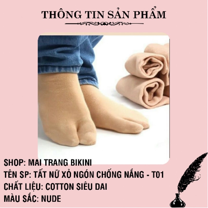 Tất nữ vớ nữ cổ cao xỏ ngón chống nắng siêu dai, siêu bền – (T01)