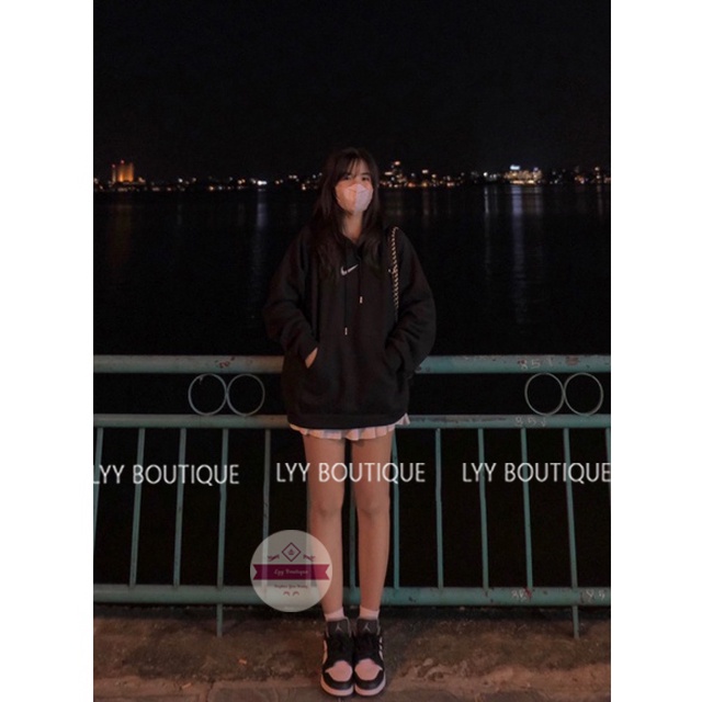 Áo HOODIE nỉ bông oversize THÊU LOGO có mũ hàng Quảng Châu đẹp LYY BOUTIQUE | BigBuy360 - bigbuy360.vn