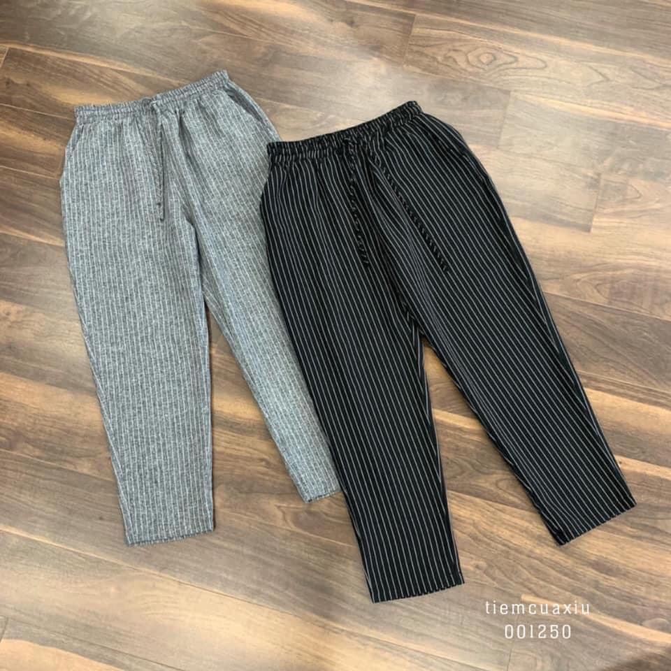 Quần Baggy Bigsize 9 Tấc Nữ, Quần Tây Công Sở Cạp Cao, Có Dậy Rút, 80Kg Qks _ Lady Store