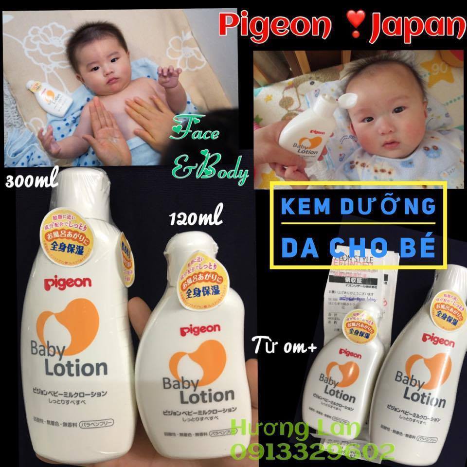 Lotion/Cream Dưỡng Da Cho Bé - Baby Lotion Pigeon Nhật