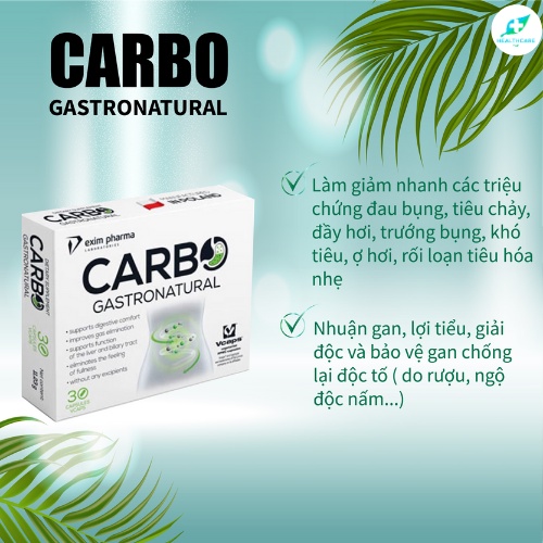 THỰC PHẨM HỖ TRỢ TĂNG CƯỜNG TIÊU HÓA CARBO GASTRONATURAL 60 Viên