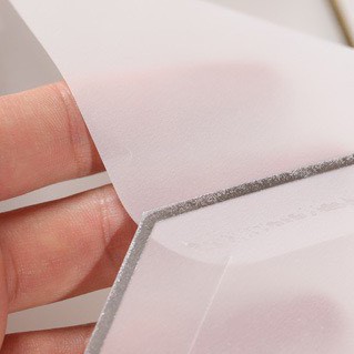 Bộ 3 phong bì giấy mờ viền nhũ kim đơn giản sang trọng (PB08)