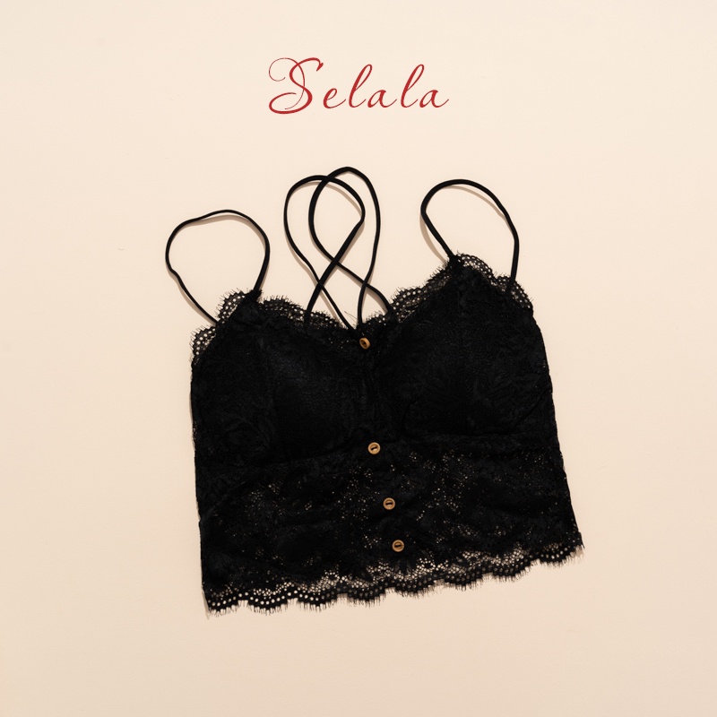 Áo Bra Ren Khuy Selala Đệm Mỏng Siêu Mềm Mịn Thoáng Mát 2S10