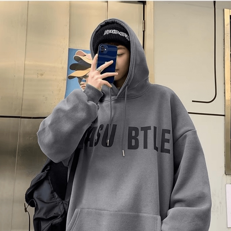 Áo hoodie Dáng Rộng In Họa Tiết Hoạt Hình Phong Cách Hip Hop Hàn Quốc Chất Lượng Cao Cho Nam Và Nữ