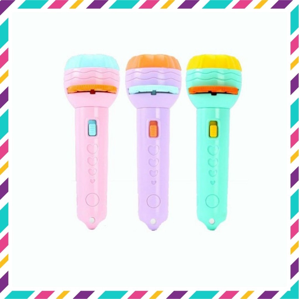Đèn pin chiếu hình cho bé full bộ 80 hình anh 3D ngộ nghĩnh, đồ chơi giáo dục cho bé