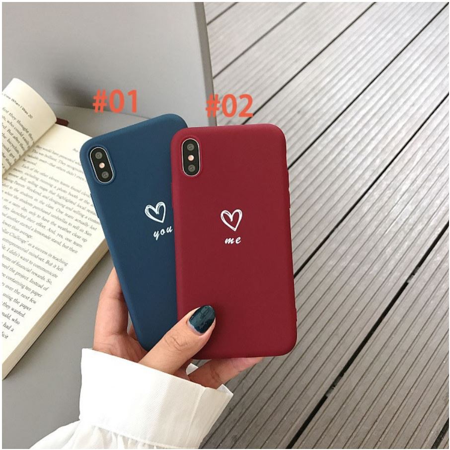 [iPhone] Ốp Lưng Nhựa Mềm Hoạ Tiết Trái Tim Cho IPhone X 6 6S 7 8 6Plus 6SPlus 7plus 8plus - Ốp iPhone