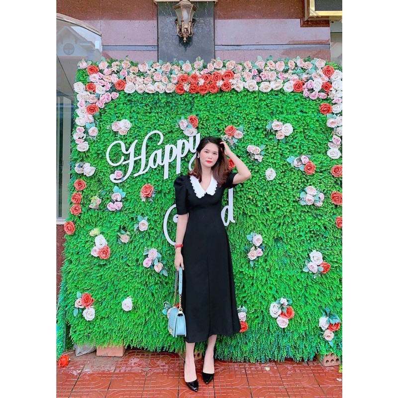 ( Ảnh thật ) v0807 váy cổ trắng viền ren | BigBuy360 - bigbuy360.vn