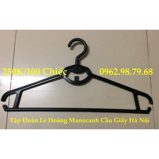 Móc Nhựa Đen 100 Chiếc Treo Quần Áo Cổ Xoay