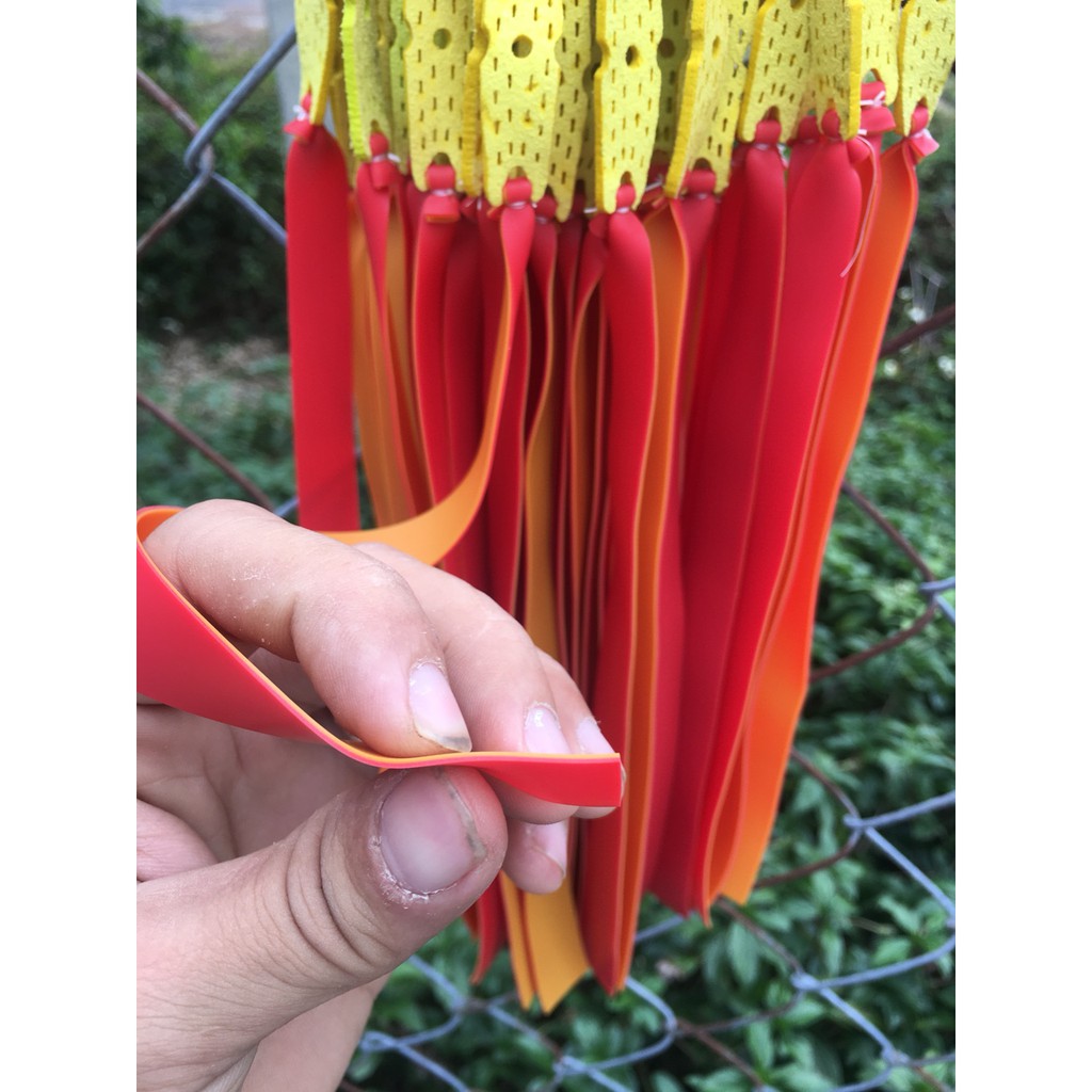 5 BỘ DÂY NÁ CAO SU 2 LỚP VÀNG ĐỎ DẦY 0.75MM