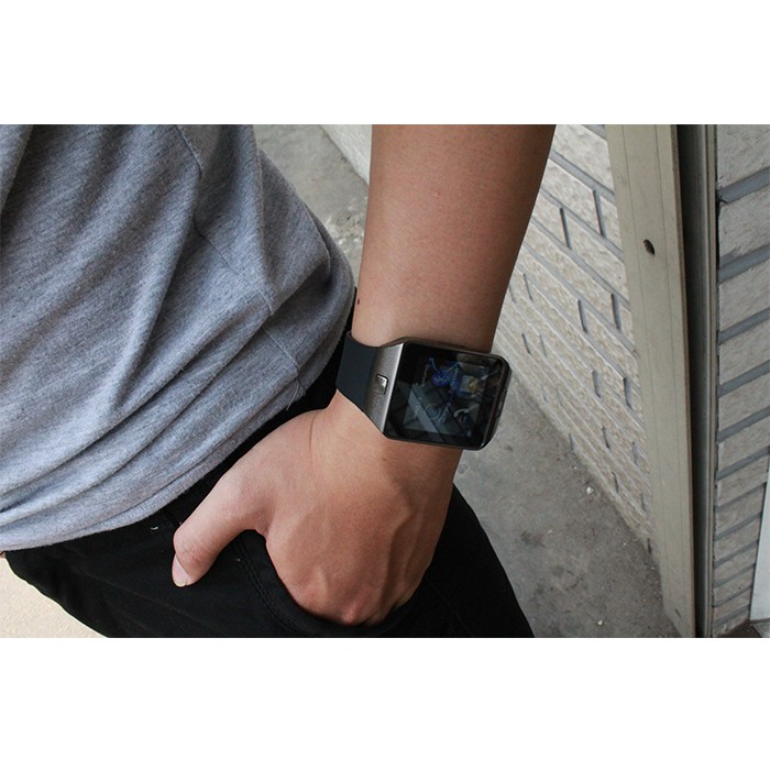 Đồng hồ thông minh smartwatch DZ09 giá rẻ màu đen