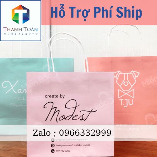 in túi giấy theo yêu cầu. Túi giấy kraft nhật loại xịn