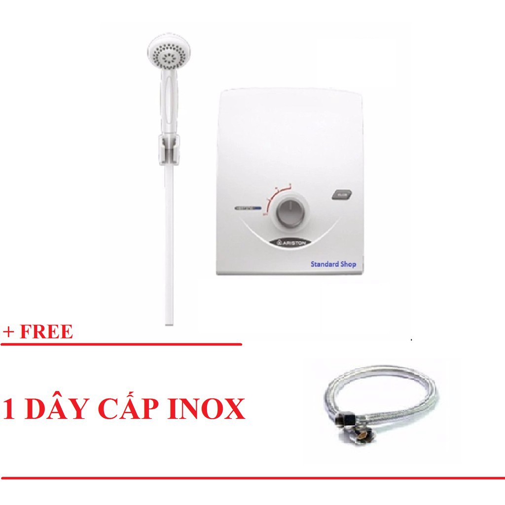 Bình nước nóng trực tiếp chống giật không bơm Ariston SB35E tặng 01 dây cấp nước inox Mới 100%
